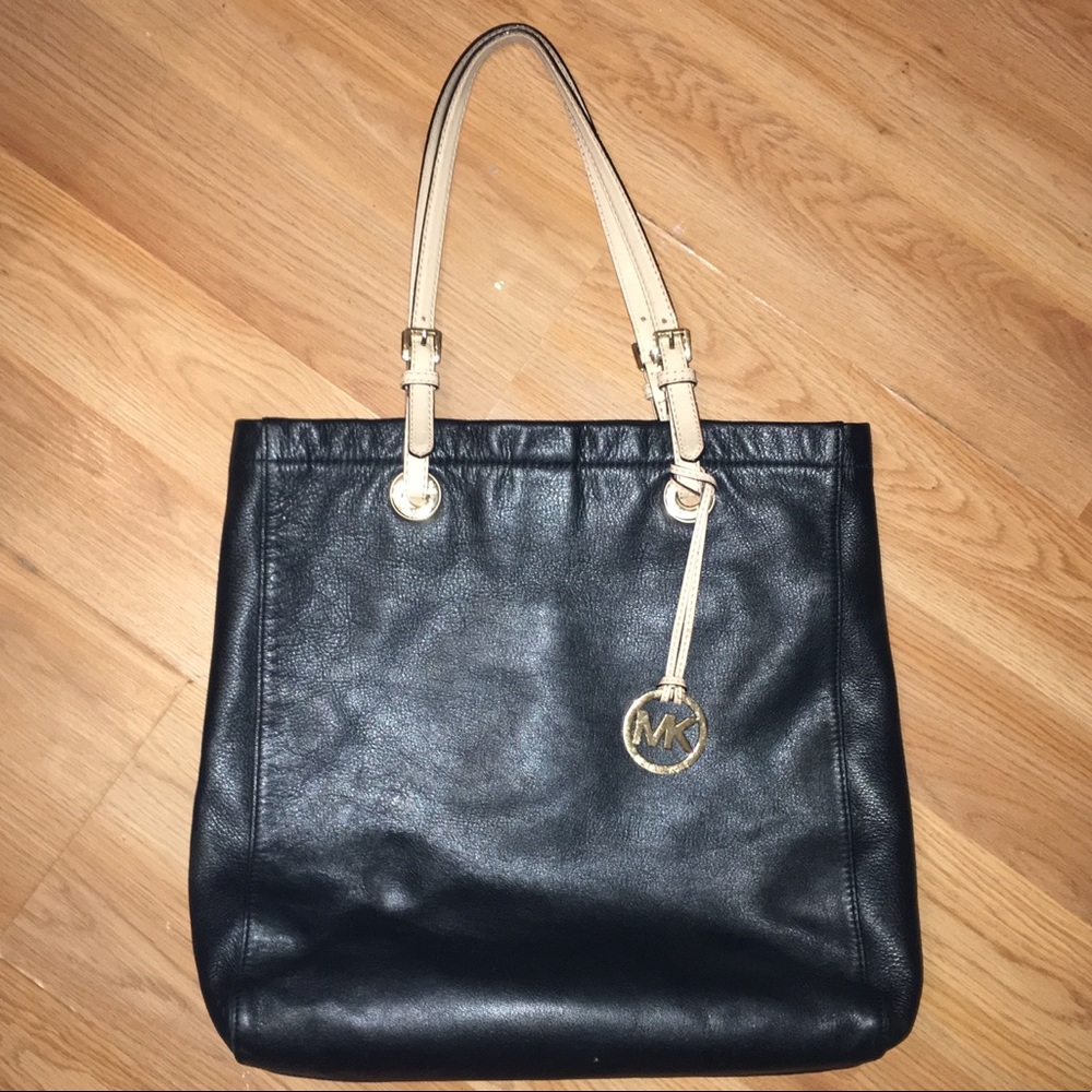 Michael Kors MK Long tote w/ gold hardware